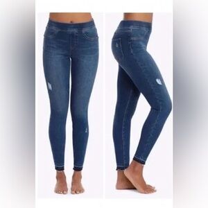 SPANX High Rise Dark Wash Jeans | Sculpting Stretch Denim